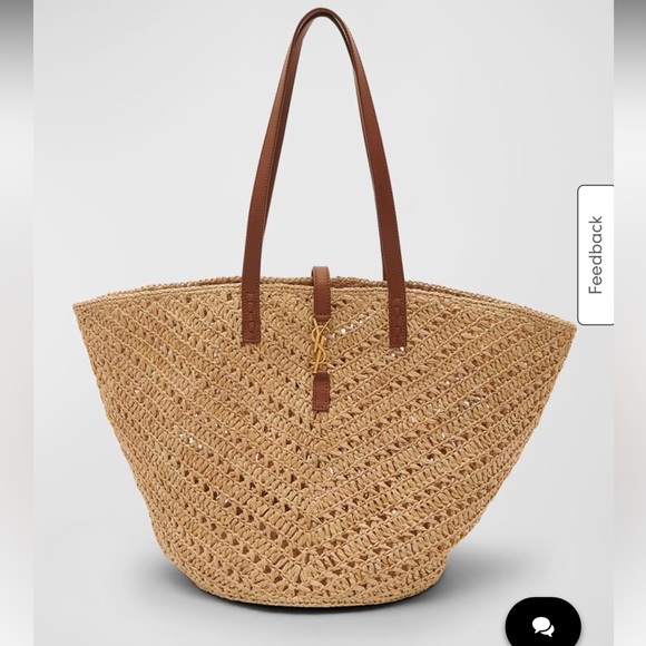 Yves Saint Laurent Handbags - YSL Panier Medium Rafia tote
